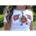 Embroidered t-shirt "Three Poppies"